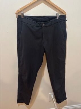 Lululemon ABC Pant Classic Mens 33 Black Technical Stretch Chino Trousers